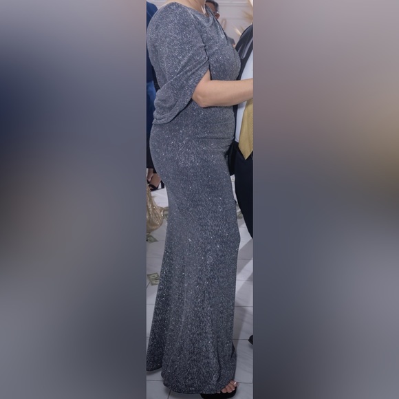 Metallic Drape Back Dress. Mother of the bride dress 💕 - Picture 3 of 6